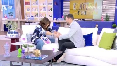 Ο Κώστας Τσουρός και η Ναταλία Γερμανού