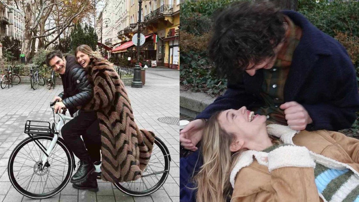 Η Κλέλια Ανδριολάτου και ο Χριστόφορος Παπακαλιάτης backstage Maestro