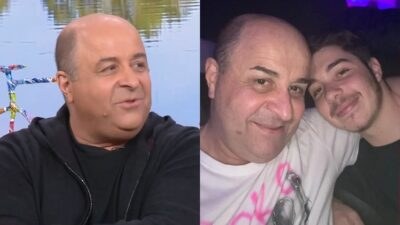 Ο Μάρκος Σεφερλής με τον γιο του, Χάρη