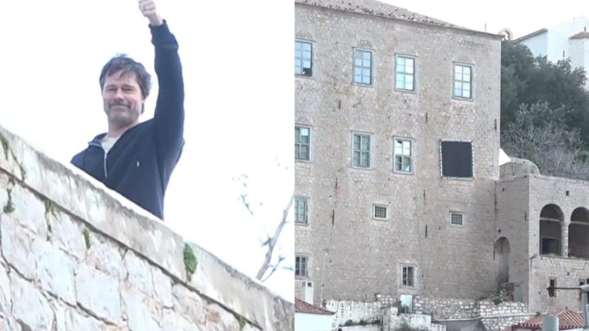 Ο Brad Pitt στην Ύδρα