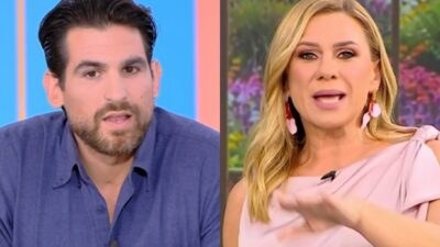 Ο Ετεοκλής Παύλου και η Κατερίνα Καραβάτου
