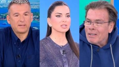 Ο Γιώργος Λιάγκας, η Σταματίνα Τσιμτσιλή και ο Δημήτρης Παπανώτας
