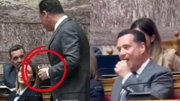 Ζωή Κωνσταντοπούλου: Διέρρευσε το βίντεο του Άδωνι Γεωργιάδη που τρώει κράκερ στη Βουλή