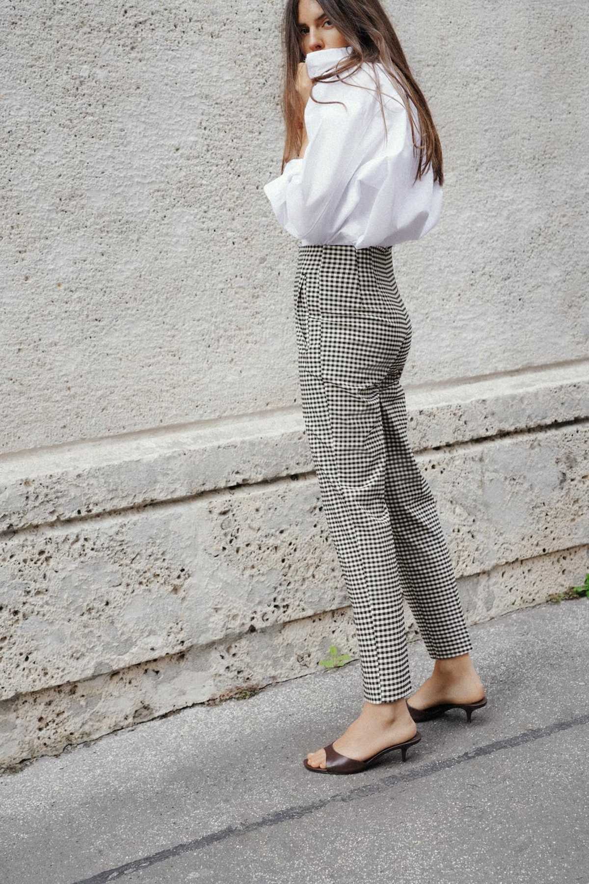 Zara παντελόνι καρό