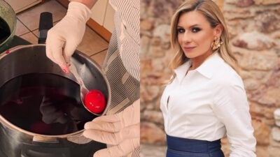 Η Κατερίνα Καραβάτου έβαψε αυγά