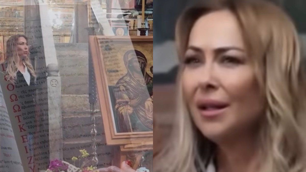 Η Μελίνα Ασλανίδου ψέλνει στα Μετέωρα