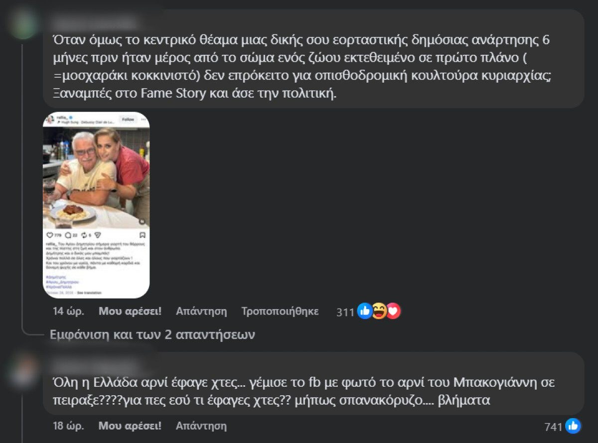 Σχόλια που άφησαν στη Ραλλία Χρηστίδου