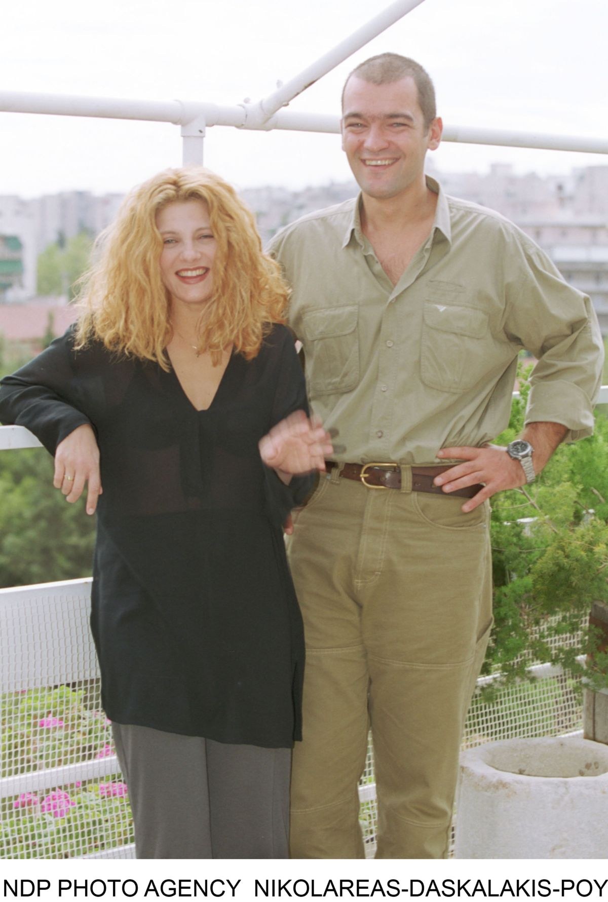 Η Τάνια Τρύπη το 2001 με τον Κωνσταντίνο Καζάκο