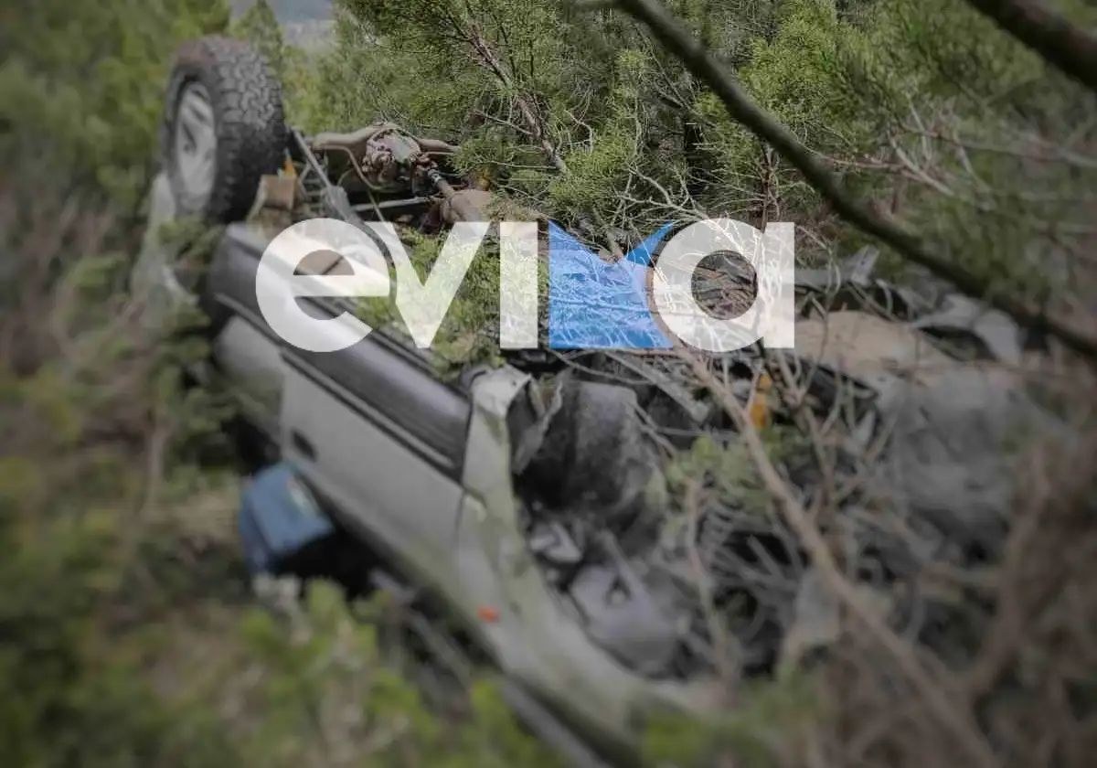 Πολύ σοβαρό τροχαίο στην Εύβοια: Όχημα τούμπαρε και κατέληξε σε γκρεμό - Σοκαριστικές εικόνες