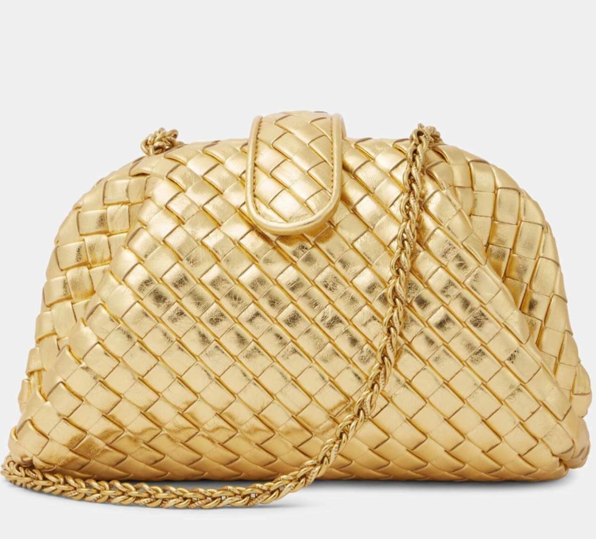 τσάντα χρυσή bottega veneta