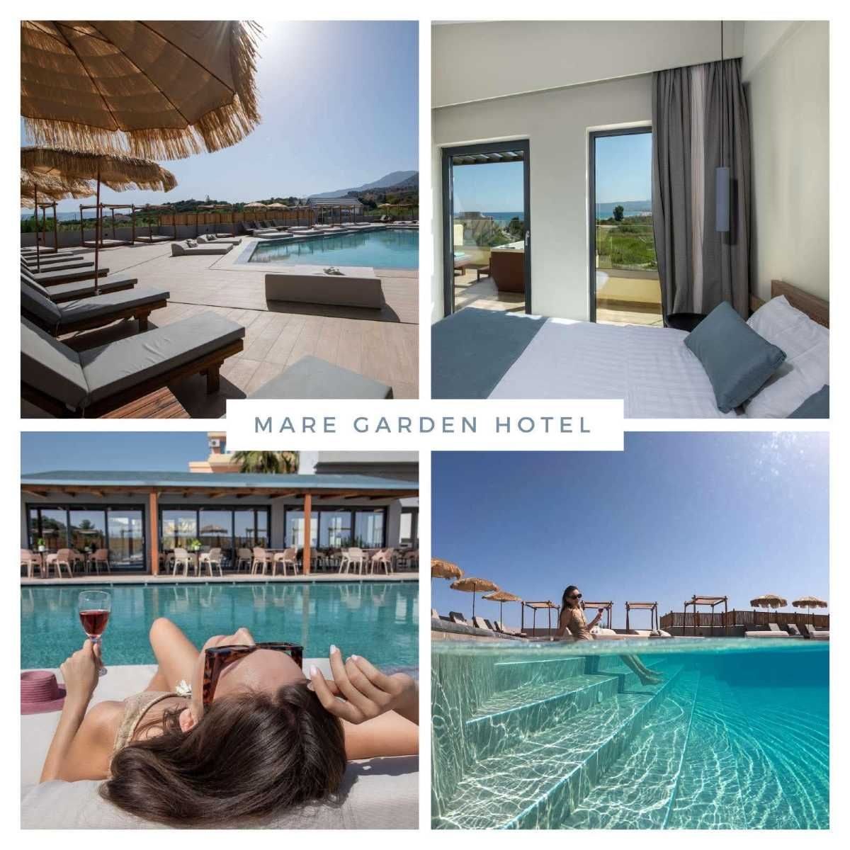 Εξωτερική όψη του Mare Garden στη Γεωργιούπολη με σύγχρονη resort αισθητική