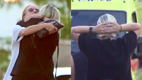 Οι αδερφές του Γιώργου Μαζωνάκη έξω από το νοσοκομείο