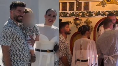 Βάφτισαν τον μικρό τους γιο ο Άρης Τσάπης και η Ειρήνη Ξυπνητού