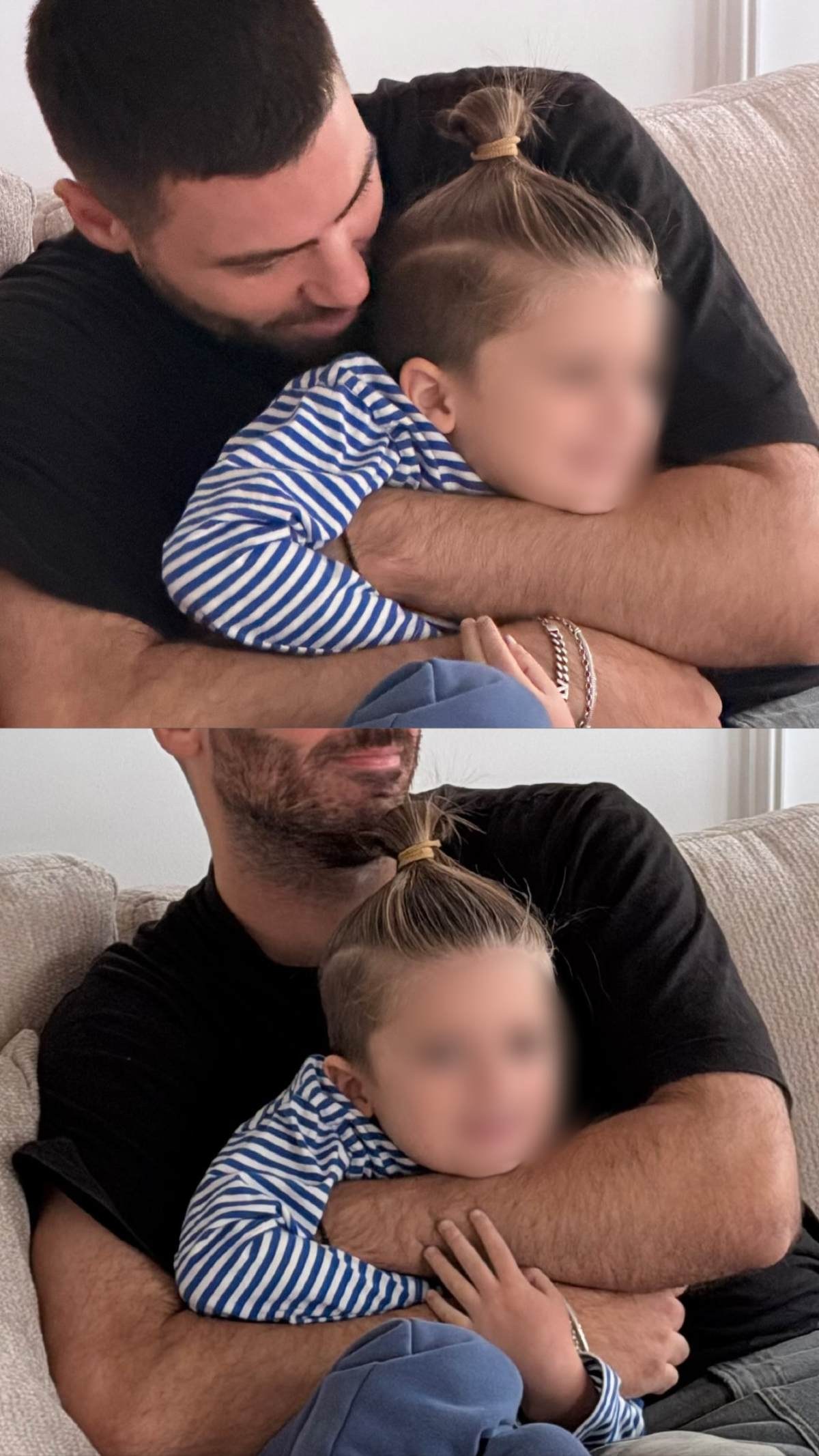 Ο Δημήτρης Σπυριδωνίδης με τον γιο της Ιωάννας Τούνη