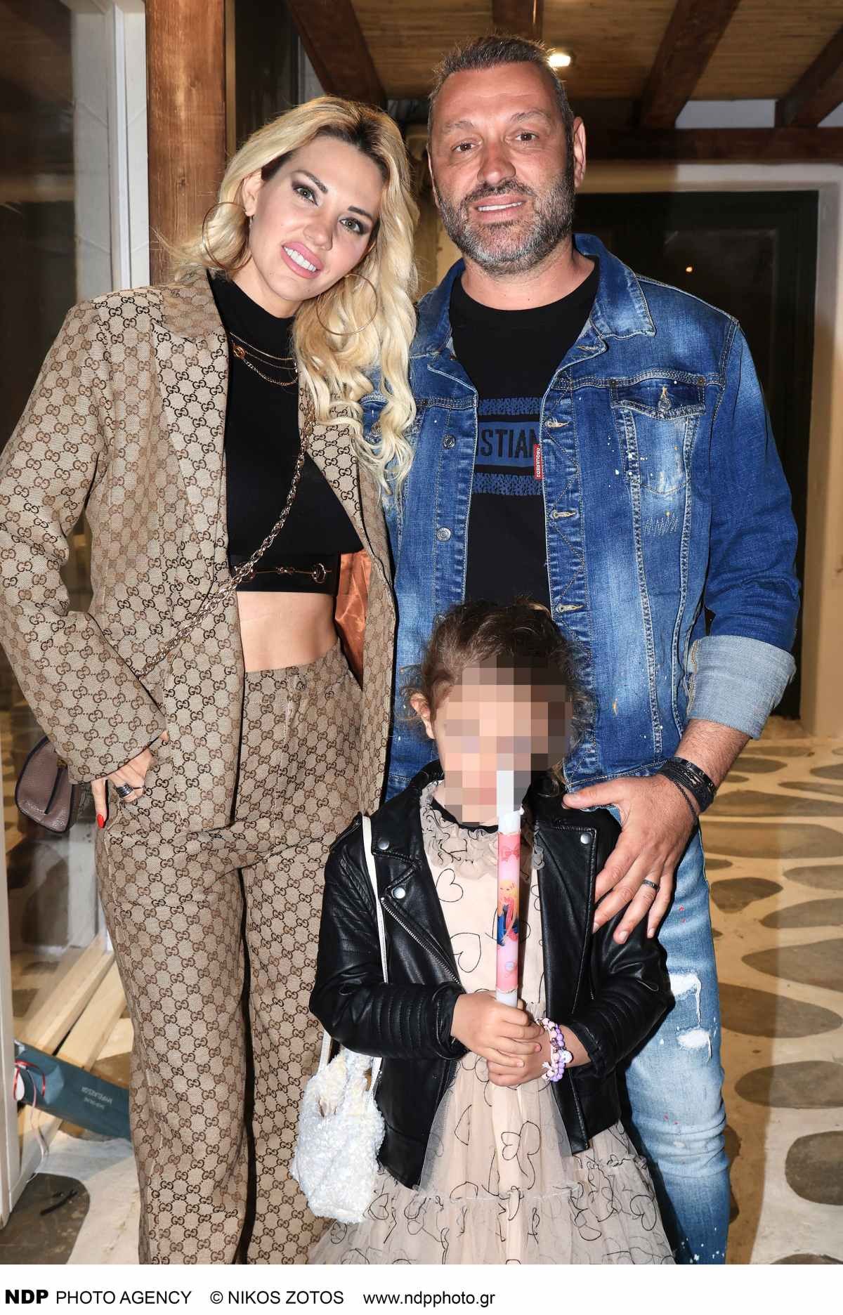 Σάσα Μπάστα, Δημήτρης Κουσαθανάς με την κόρη τους