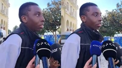 Μαθητής από τη Νιγηρία στη παρέλαση της Θεσσαλονίκης